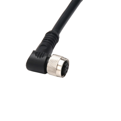 IP67の直角の電線ケーブルはM12 2 Pin 3 Pin 4のピン コネクタを防水する