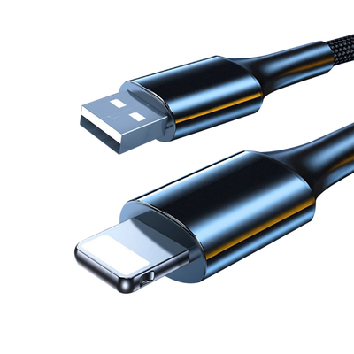 OEMの速い充満データ ケーブルは、ナイロン マイクロUSB Iphoneのための2.4Aをケーブルで通信する