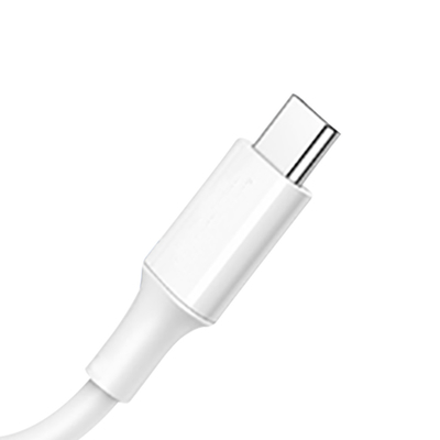 ポリ塩化ビニール ジャケット20V 3A 60Wが付いている白い色USB CからC速い充満ケーブル