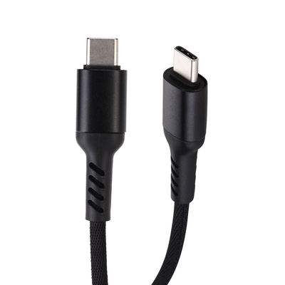 3Ftの長さラップトップのタブレットのためのナイロン編みこみのUSB Cケーブルの黒い色
