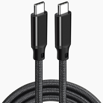 3Ftの長さラップトップのタブレットのためのナイロン編みこみのUSB Cケーブルの黒い色