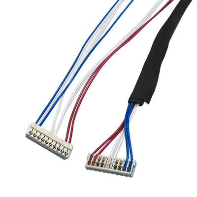 JST SSR IDCのコネクターが付いている1.0mmピッチIDCワイヤー馬具AWG30のゲージ