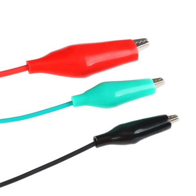 二重終えられたワニの送電線アセンブリは100cmの長さポリ塩化ビニールの鉄材料を束ねる