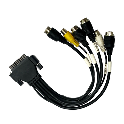 RCA Overmoldingのケーブル会議へのカスタマイズされたM12は黒い色の錠をねじで締める
