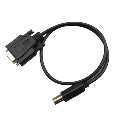 USB 2.0 Bの男性のタイプへの注文RS232 Overmoldingのケーブル会議DB9の女性