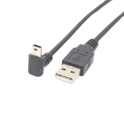 USB 2.0直角のコネクターと小型男性USBの充満データ ケーブル