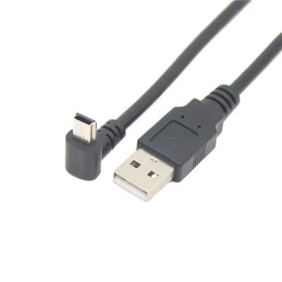 USB 2.0直角のコネクターと小型男性USBの充満データ ケーブル