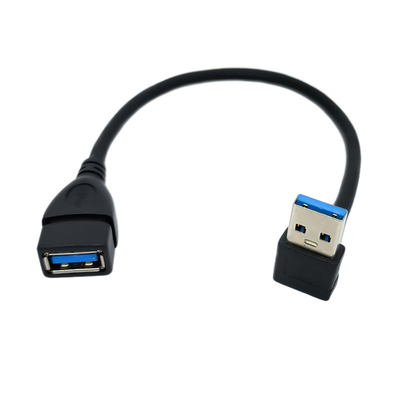 90程度女性のアダプターへのUSB 3.0の男性が付いている直角USBの充満データ ケーブル
