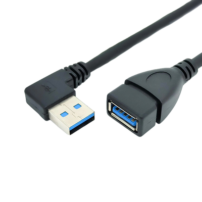 90程度女性のアダプターへのUSB 3.0の男性が付いている直角USBの充満データ ケーブル