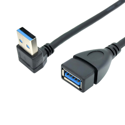 90程度女性のアダプターへのUSB 3.0の男性が付いている直角USBの充満データ ケーブル