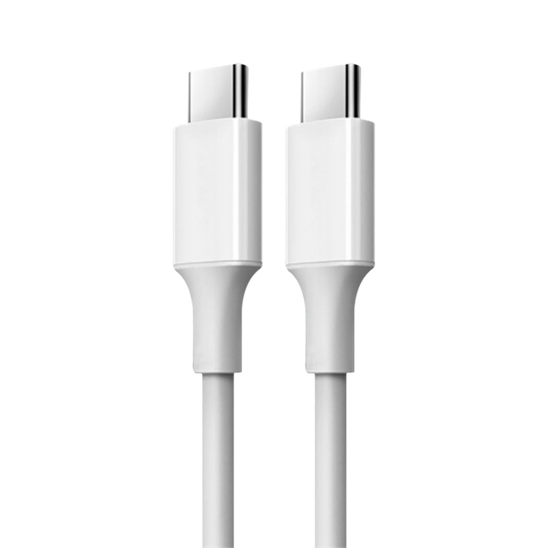 ポリ塩化ビニール ジャケット20V 3A 60Wが付いている白い色USB CからC速い充満ケーブル