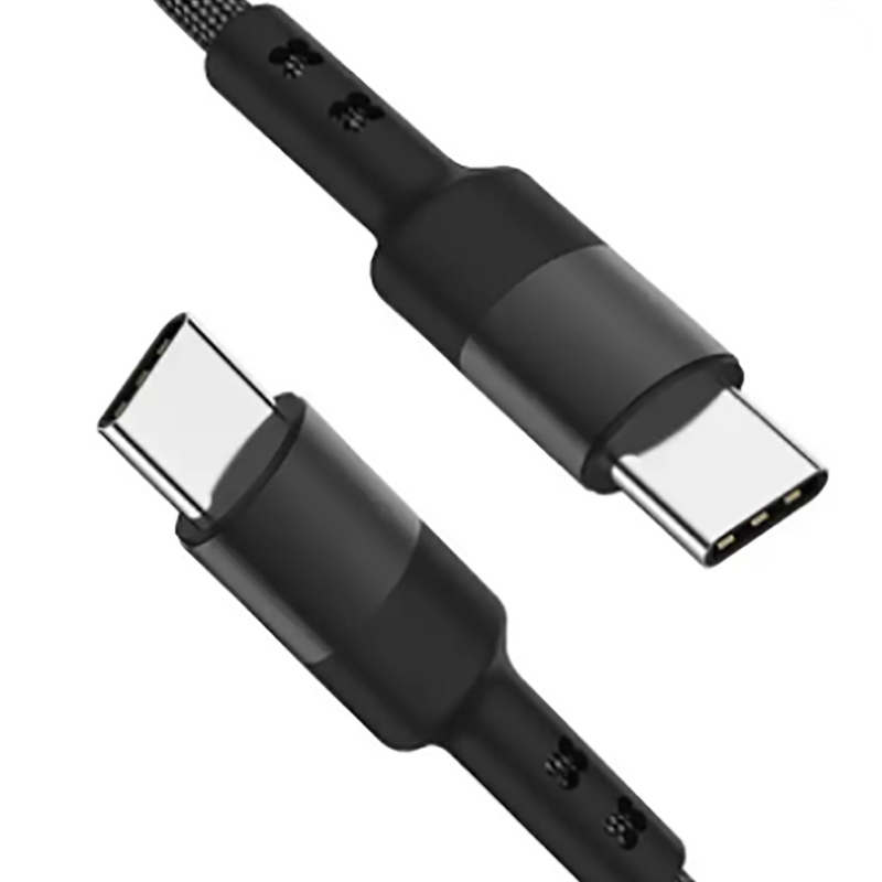 3Ftの長さラップトップのタブレットのためのナイロン編みこみのUSB Cケーブルの黒い色