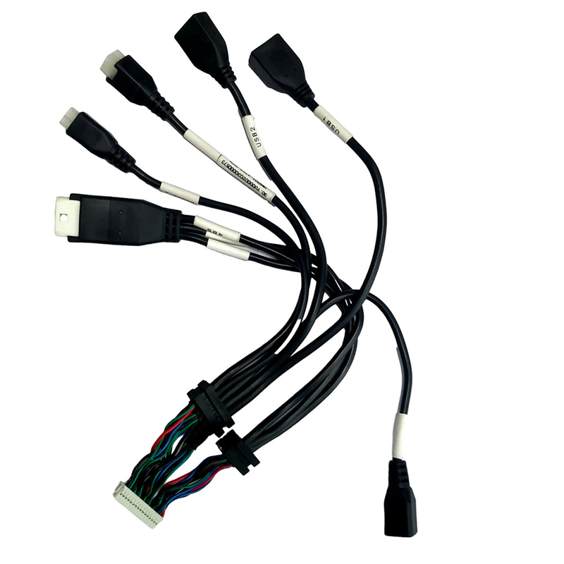USB2.0女性にOvermoldingのケーブル会議JST PH2.0ワイヤーひだハウジングを収納するATX